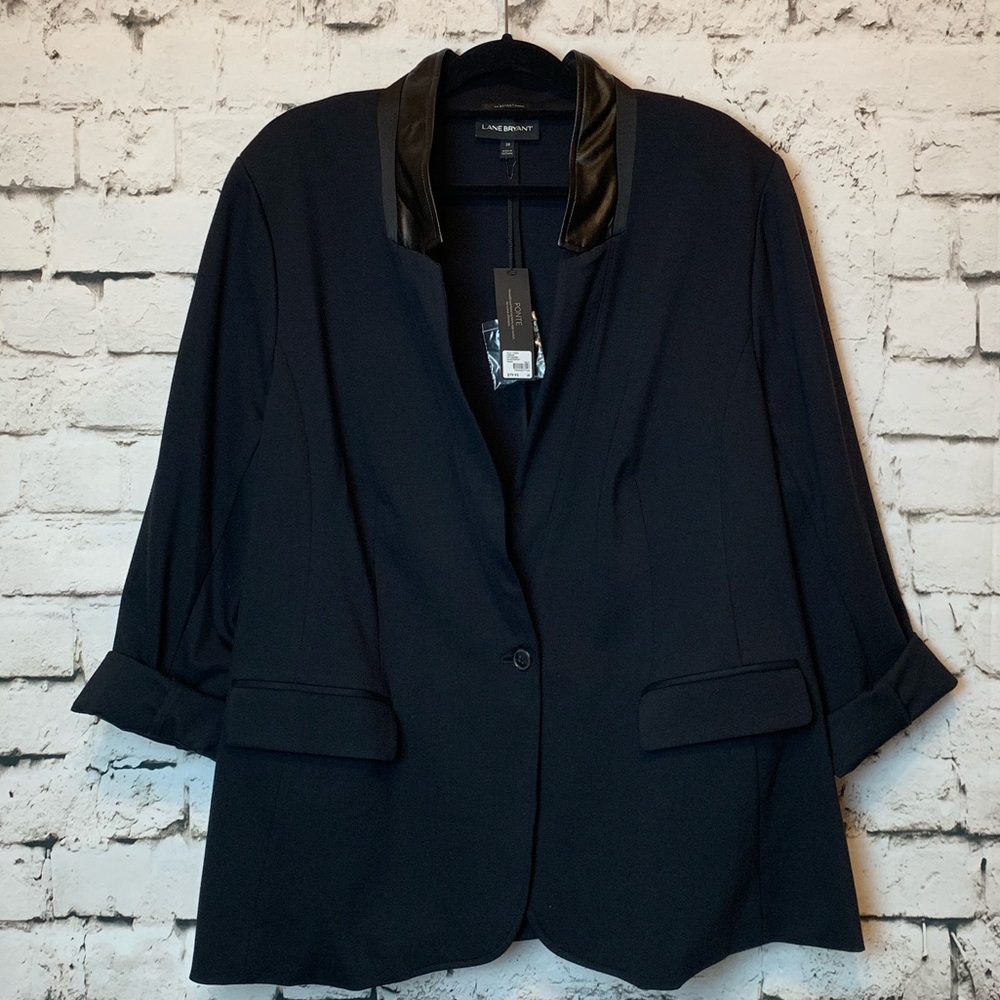 Lane Bryant Ponte Black Blazer Size 28